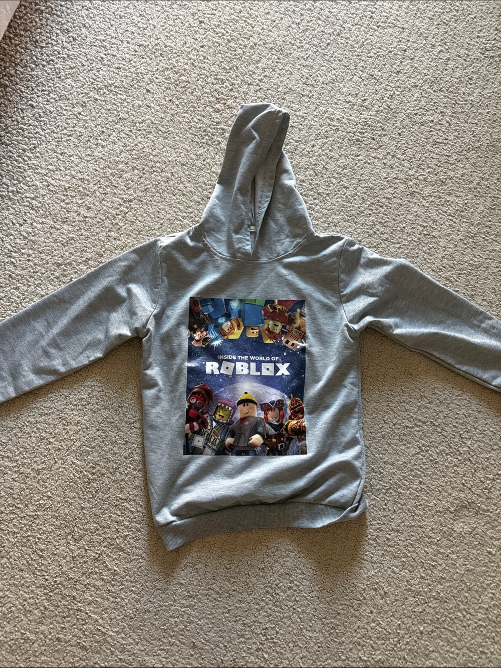 Roblox Kids' Gray Graphic Hoodie